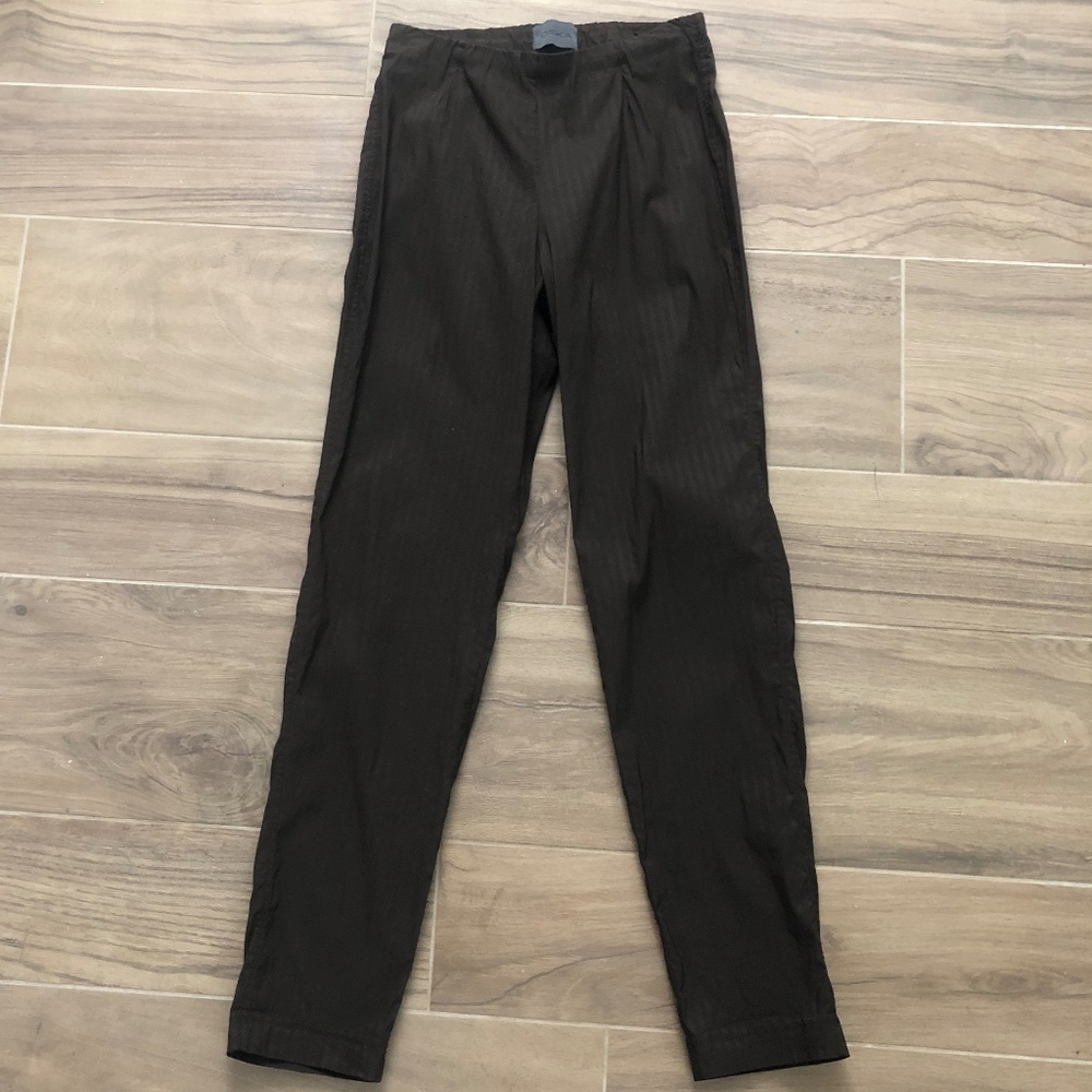 OSKA Brown Textured Stripe Pants Straight Leg Size 1 (~6)